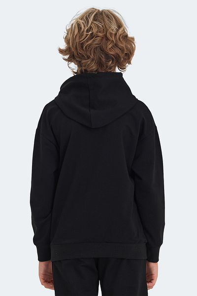 Slazenger Черен унисекс детски суитшърт LINK