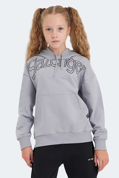 Slazenger Унисекс детски суитшърт LETTO - цвят каменно сив
