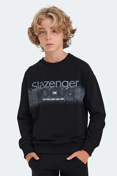 Slazenger Черен унисекс детски суичър