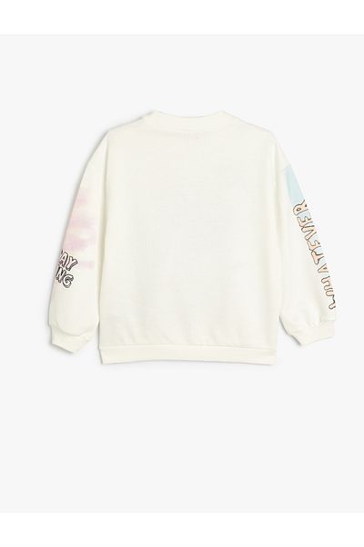 Koton Graffiti Themed Crew Neck Long Sleeve Sweatshirt