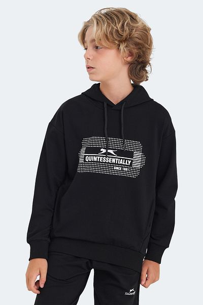 Slazenger Черен унисекс детски суитшърт LAYO