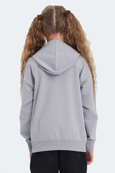 Slazenger Унисекс детски суитшърт LINK в цвят каменно сив цвят