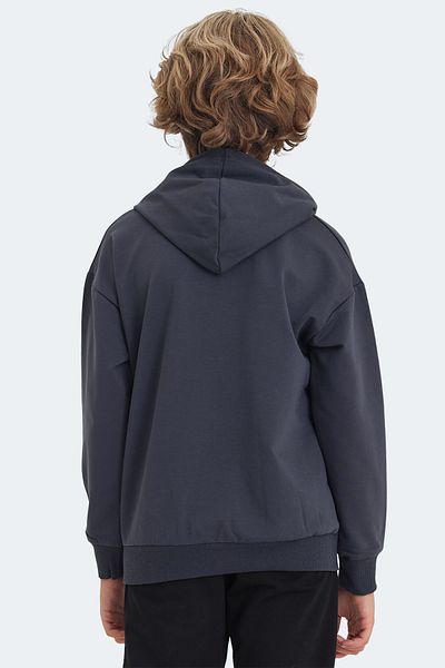 Slazenger Унисекс детски суитшърт LAYO в тъмносив цвят