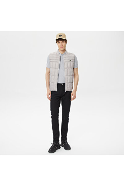 Lacoste Erkek Hakim Yaka Kapitone Gri Yelek