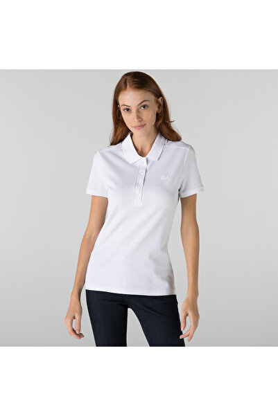Lacoste L.12.D Kadın Slim Fit Beyaz Polo