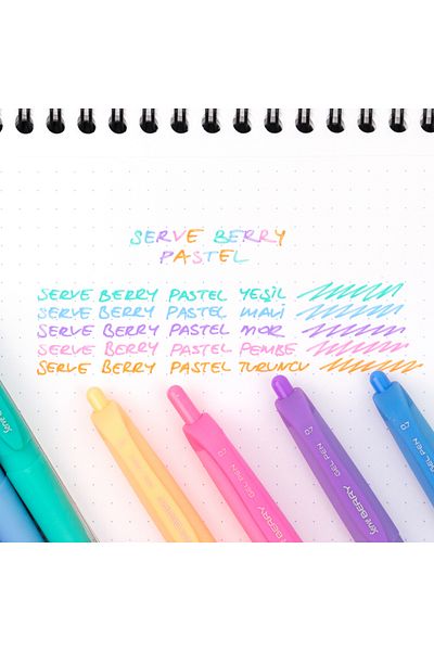 Serve Berry 0.7 Mm Jel Kalem Pastel Mor