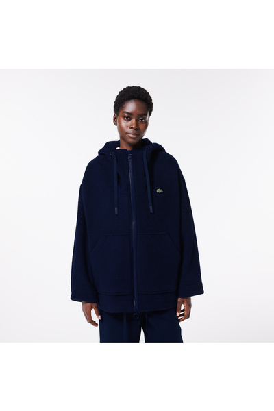 Lacoste Kadın Kapüşonlu Lacivert Mont