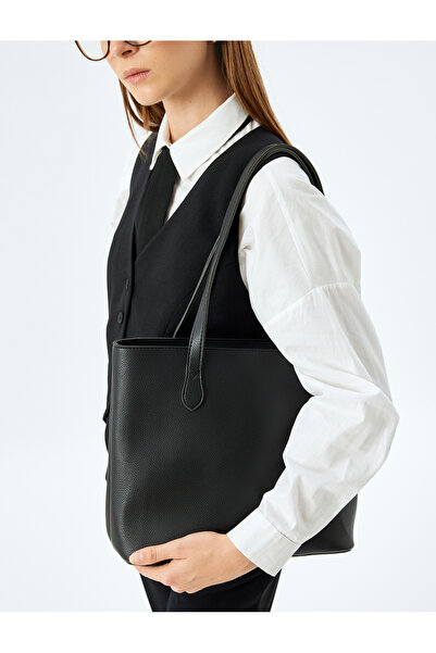 Koton Suni Deri Saplı Büyük Tote Çanta