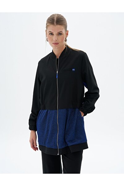 KYR سترة قماش محبوكة ملونة من ساكس