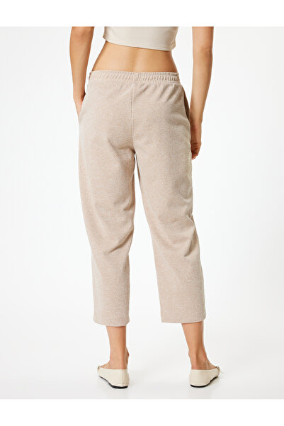 Koton Pocketed Short Leg Ribbed Carrot Cut Trousers