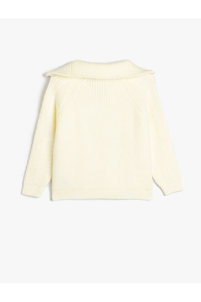 Koton Loose Fit - Strickpullover mit halbem Reißverschluss