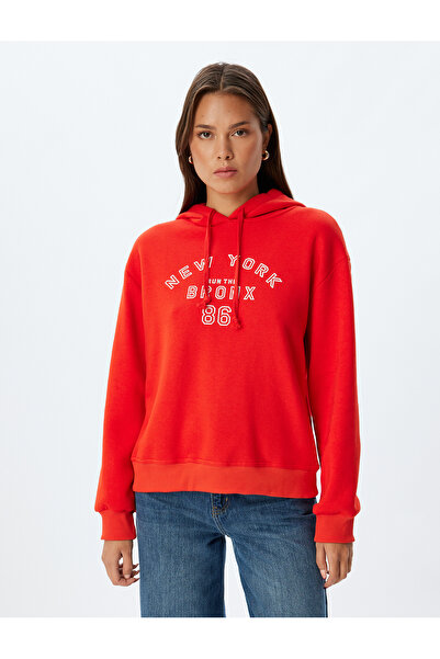 Koton Kapuzenpullover City bedruckt Langarm