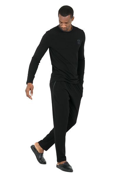 Damat Σετ πιτζάμες DS Damat Relaxed ΜΑΥΡΟ