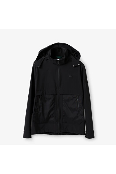 Lacoste Erkek Kapüşonlu Siyah Mont
