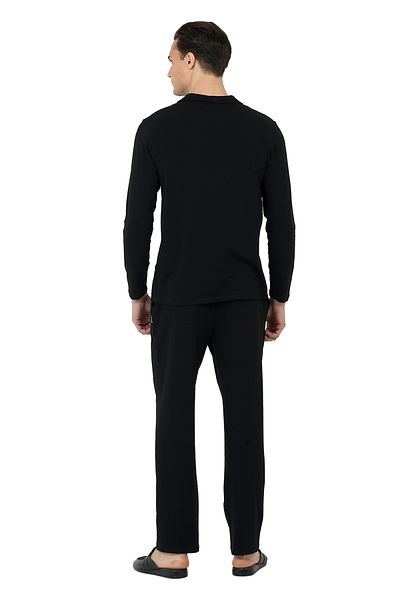 Damat Ds Classic Pajama Set Black - Ds23005