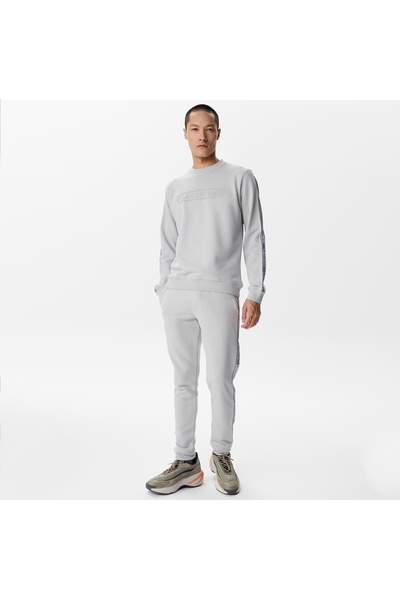 Lacoste Erkek Relaxed Fit Baskılı Gri Eşofman Altı