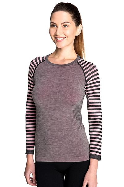 THERMOFORM Ultimate Merino Γυναικείο θερμικό φούτερ χωρίς ραφή ροζ