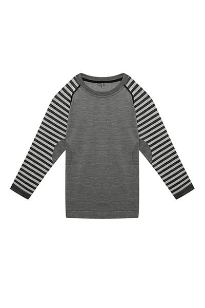 THERMOFORM Ultimate Merino Kids Seamless Thermal Sweatshirt Anthracite