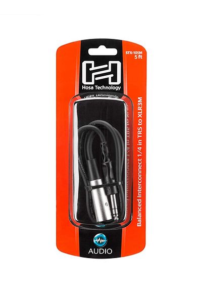 HOSA Stx-105m 1/4 Inç Trs - Xlr (M) Balanslı Kablo 1.5 Mt