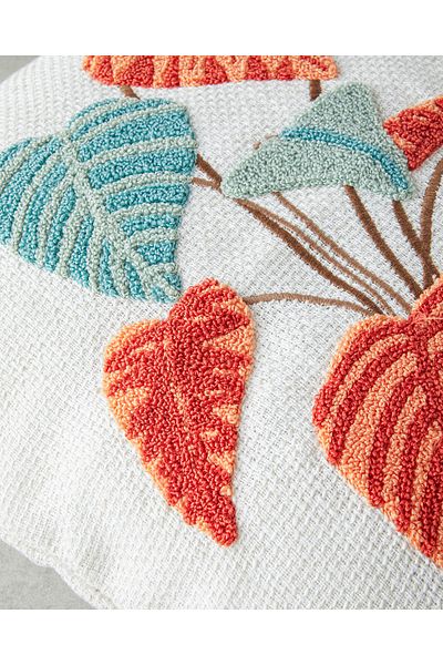 English Home 45X45 cm Ecru Meander Punch Embroidered Throw Pillow Cover