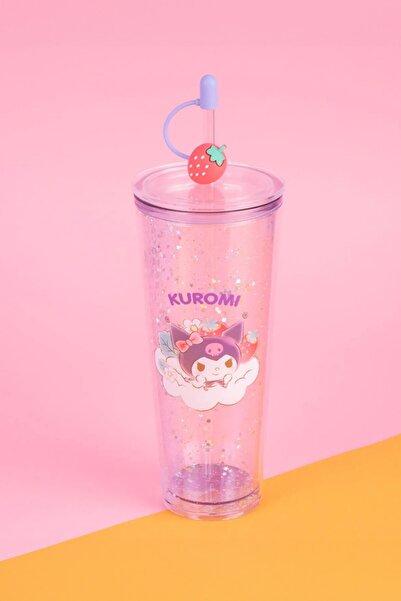 Miniso Sanrio Lisanslı Çift Cidarlı Pipetli Plastik Şişe (800ml)