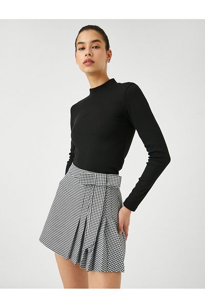 Koton Hosszú ujjú póló Camisole magas gallérral vékony szabású