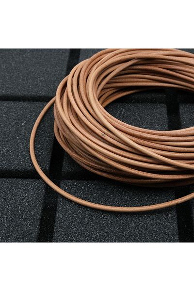 Mg Aksesuar Genuine Srırım Leather Rope Natural 3 mm 5 Meters
