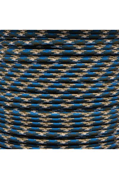 PARACORD حبل منقوش باللون الأزرق والبيج 4 مم - 10 متر