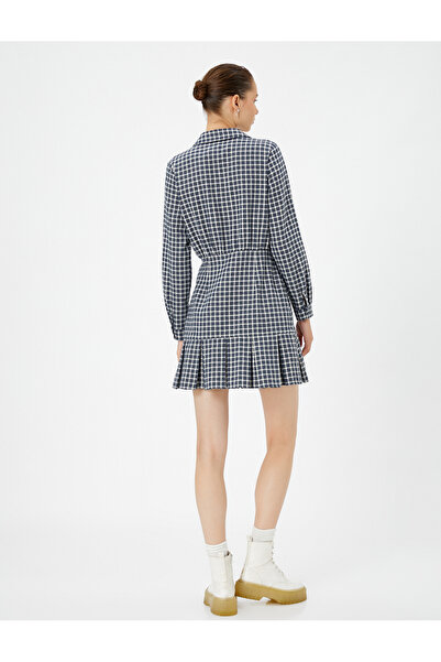 Koton Rochie cămașă mini cu mânecă lungă Volane