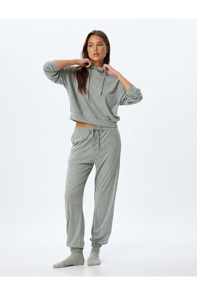 Koton Jogger-Strick-Pyjamahose mit Bindeband an der Taille
