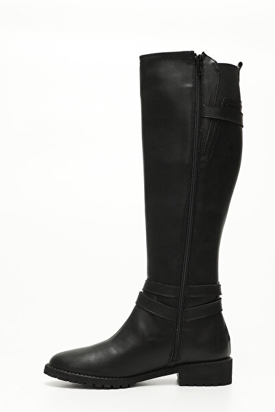 GÖNDERİ(R) Women / Girls Black Zippered Rubber Sole Boots