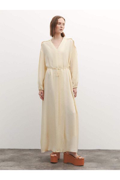 BAQA V-Neck Dress with Sleeve Detail