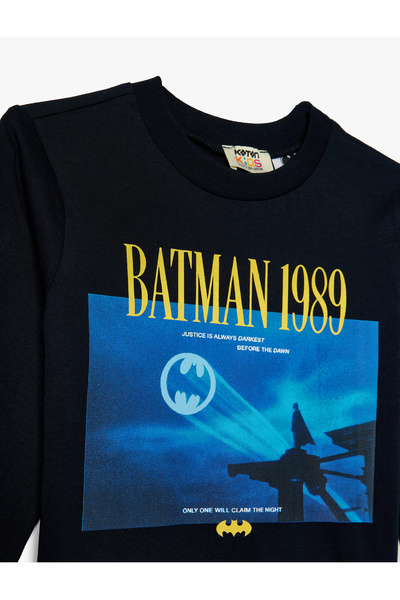 Koton Batman licencované bavlněné tričko s dlouhým rukávem - Crew Neck