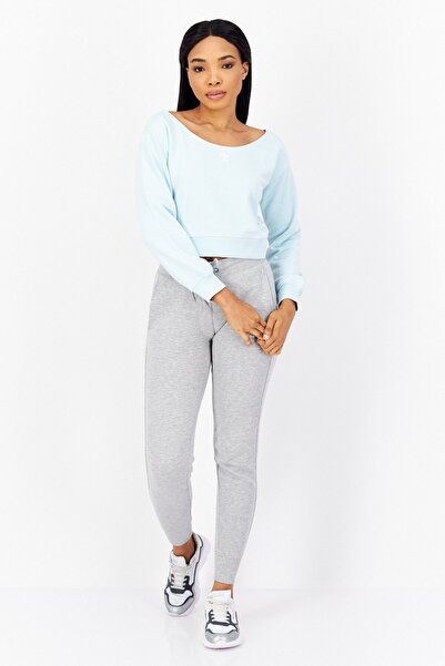 Adidas Originals Women Sportswear Fit Long Sleeve Outdoor Cropped Top, Turquoise