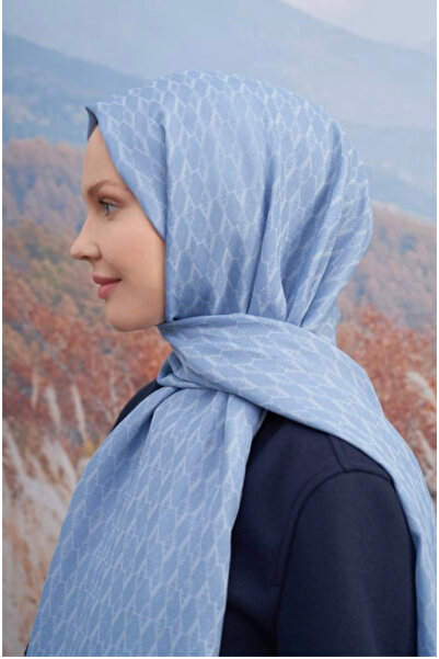 ARMANDA COTTON MONOGRAM ŞAL BEBE MAVİ