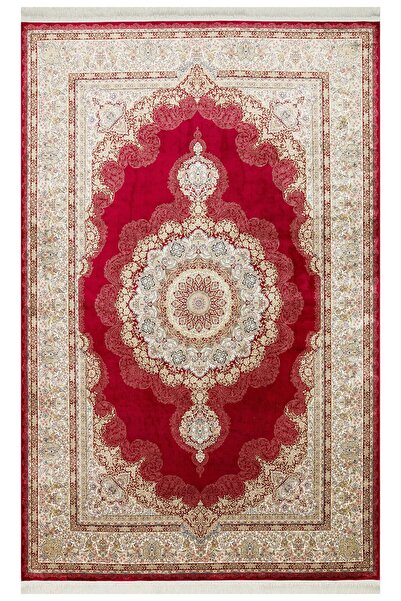 Eko Halı ISFAHAN ISF 05 RED Klasik Desenli Yüksek Kalite Sık Dokuma Makine Ha...