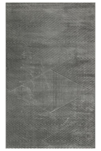 Eko Halı MISSORI MSR 02 ANTRASIT Hav Toz Vermez Sade Desenli Yumuşak Dokulu M...