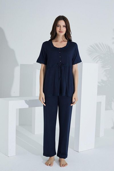 Etoile Bamboo Lace Detailed Maternity Pajamas Set 30256-30260