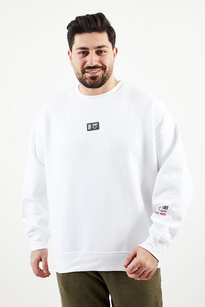 DKNY Sport Men Sportswear Fit Long Sleeves Outdoor Sweatshirt, White