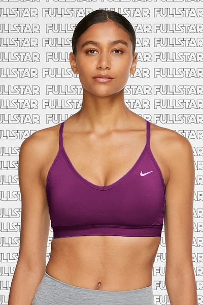 Nike Bra indy Light Support Sports Γυναικείο Αθλητικό Σουτιέν Μωβ Μπουστάκι