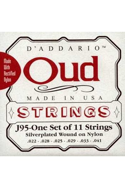 Daddario طقم أسلاك أود J95s، (مجموعة 11 أسلاك)، (0.022-0.028-0.025- طقم أسلاك أود، رمل خشبي مطلي بالفضة