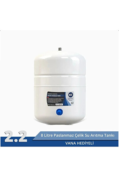 alkalinees Su Arıtma Cihazı 8 Litrelik Nsf Onaylı Anti Bakteriyel Metal Tank