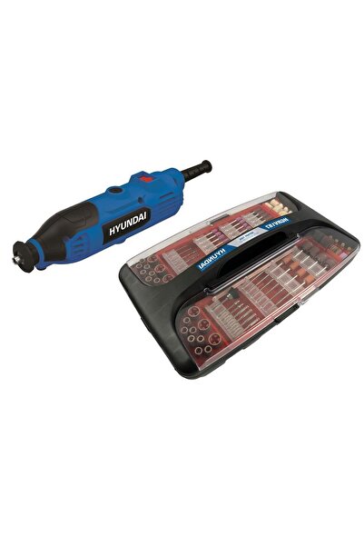 Hyundai HGRV187 Mini Taşlama & Gravür Seti – 135 W Elektrikli Motor, 187 Parça Çok Amaçlı Aksesuar,