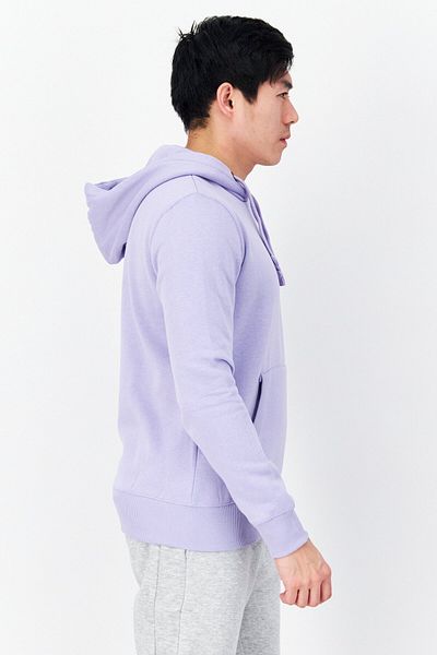 French Connection Men Hooded Front Pocket Fleece Sweatshirts, Lilac