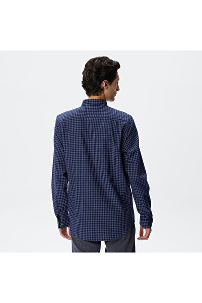 Lacoste Erkek Regular Fit Ekose Lacivert Gömlek