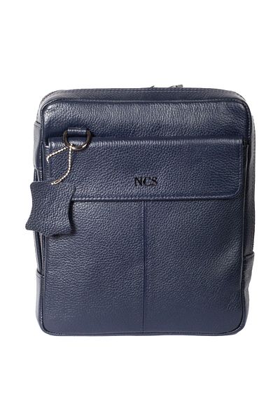 NCS Genuine Leather Handbag - Zippered, Multi-Compartment, Side Strap Ncs Jeans 1756
