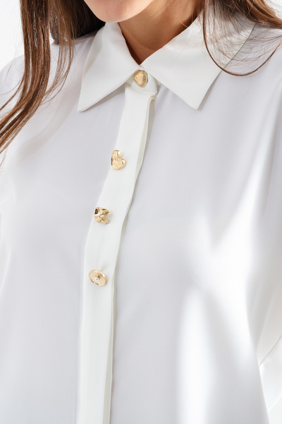 Lafaba Γυναικεία μπλούζα με κουμπιά από λευκόχρυσο