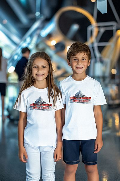 TRENDYOLKIDS Boy-Girl's Unisex Redbud Printed T-Shirt - Regular Cut Tkdss25Ts00004