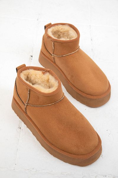 SOHO Tan Suede Dámské boty - 19761 Model Bootie