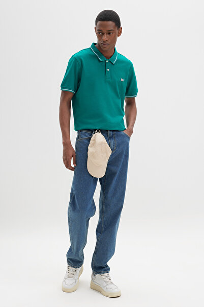 Lee Oscar Straight Fit %100 Pamuk Yüksek Bel Mavi Jean Kot Pantolon